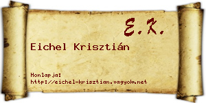 Eichel Krisztián névjegykártya