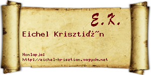 Eichel Krisztián névjegykártya
